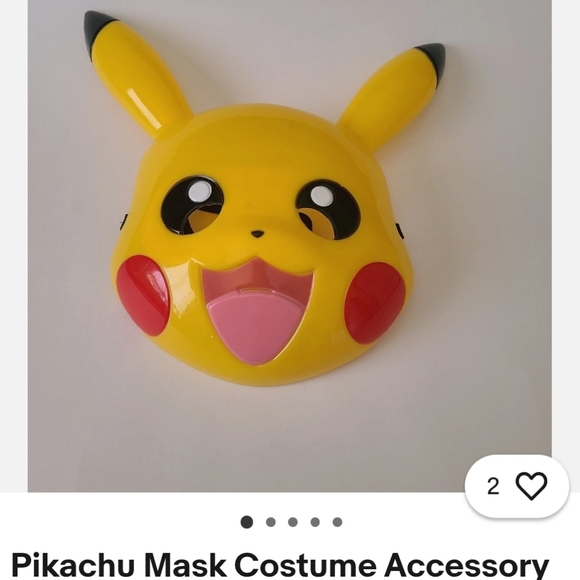 Pokemon Other - Yellow Pikachu Mask Costume Mask NWT